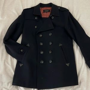 Burberry “Black Label” Wool Peacoat Size L